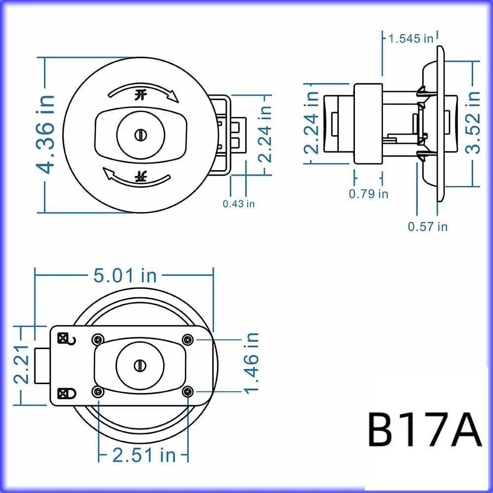 

BT-RV Door Lock Bathroom Door Lock With Key Door Thickness 24Mm-45Mm Suitable For Yachts Boats Caravans Campers RV