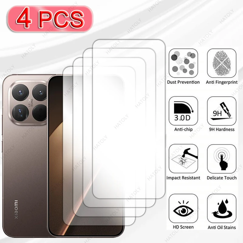 Screen Protector For Xiaomi 15T Pro Glass Clear HD Protective Film 4PCS Glass For Xiaomi 15T Pro 5G Glass Camera Lens Protector