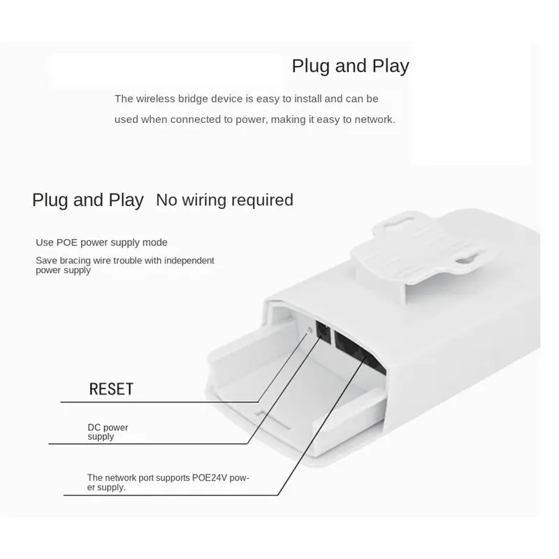 A43M Wifi Router 300M Wireless Repeater/Wifi Bridge 2.4Ghz 1KM Long Range Extender WiFi Coverage(US Plug)