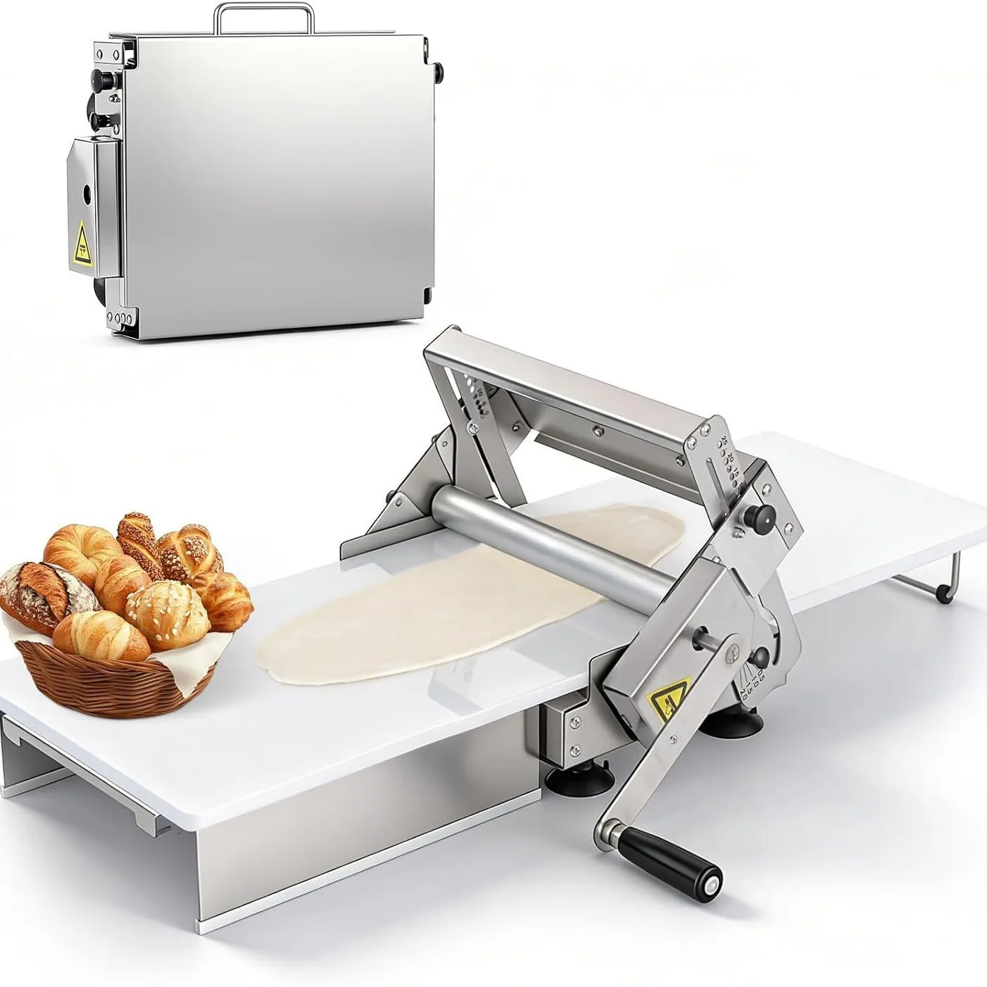 Hand Cranked Puff Pastry Machine Puff Pastry Machine Croissant Opening Machine Bakery Puff Pastry Machine, Baking Equipment