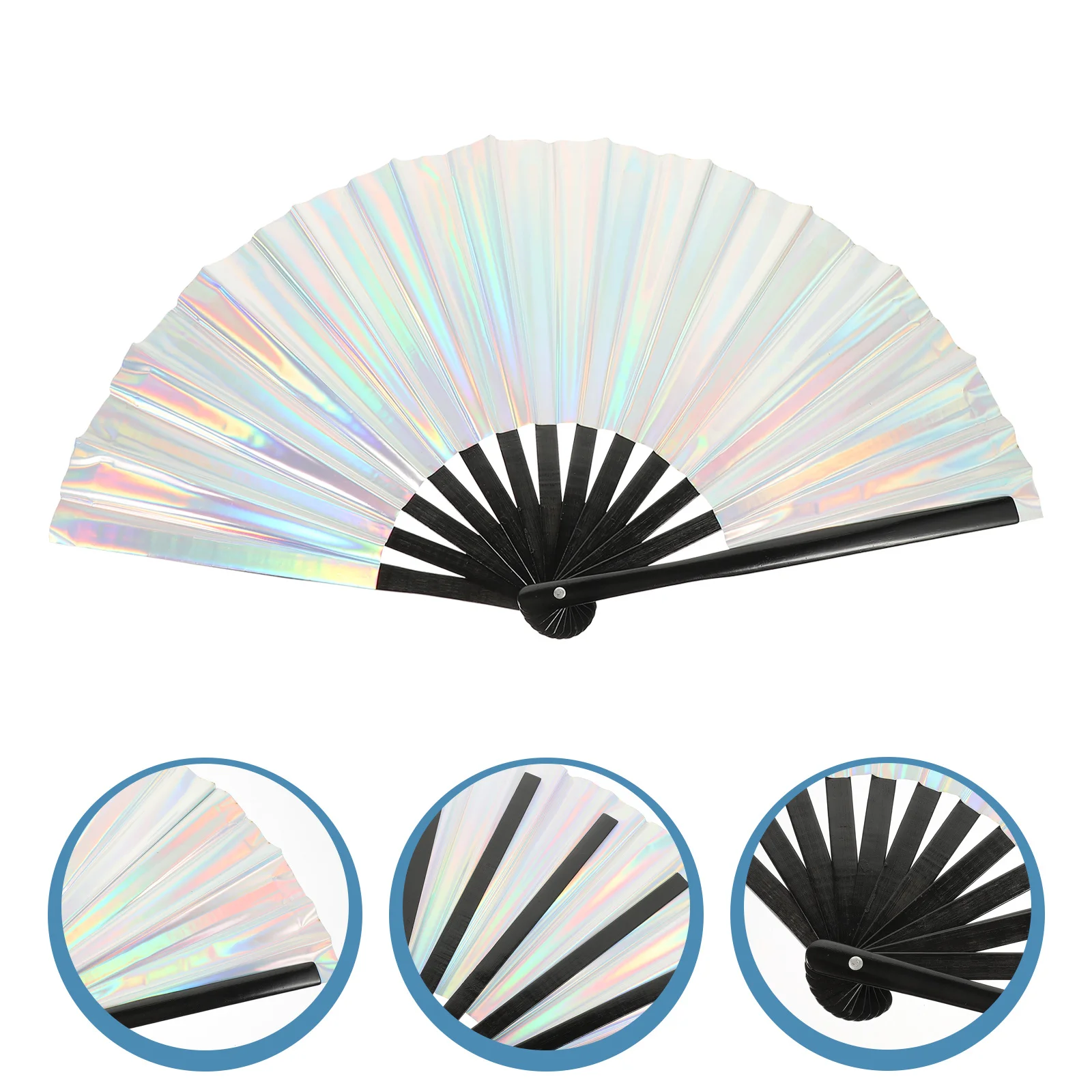 

Rainbow Kung Fu Fan Folding Hand Fan Portable Lightweight For Outdoor Events Performance Festival Accessories Stage Dance Prop