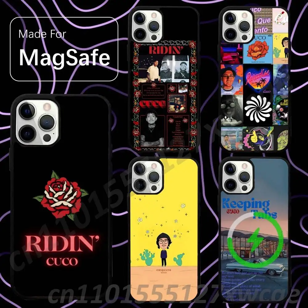 C-CUCO Ridin Rapper For Magsafe Wireless Charger Case For iPhone 15,16,17,13,14,11,12,Pro,Max,Plus,E,Air,Mini Magnetic