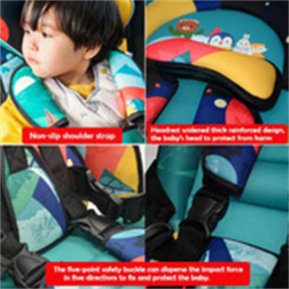 Baby Safety Seat for 0-12 Years Old Kids Universal Car Mattress Pad Portable Shopping Cart Mat Child Seat Car Child Cushion