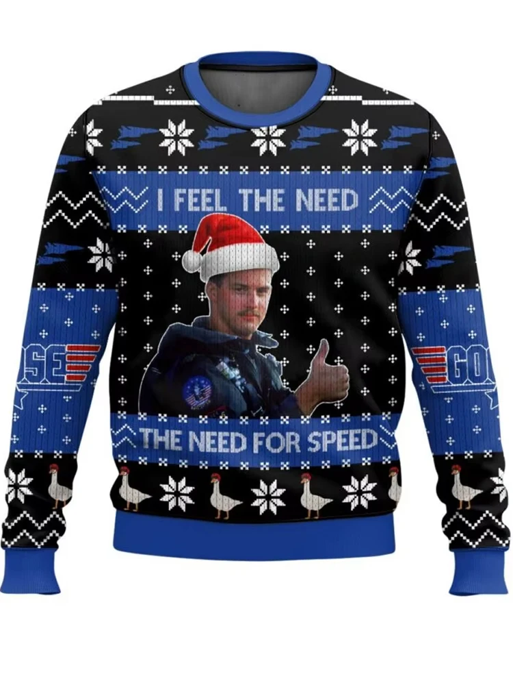 New Hot Selling Airplane Training Classic Movie 'Merry Christmas 2026' Men Women Ugly Round Neck Shirts Couple Christmas Gifts