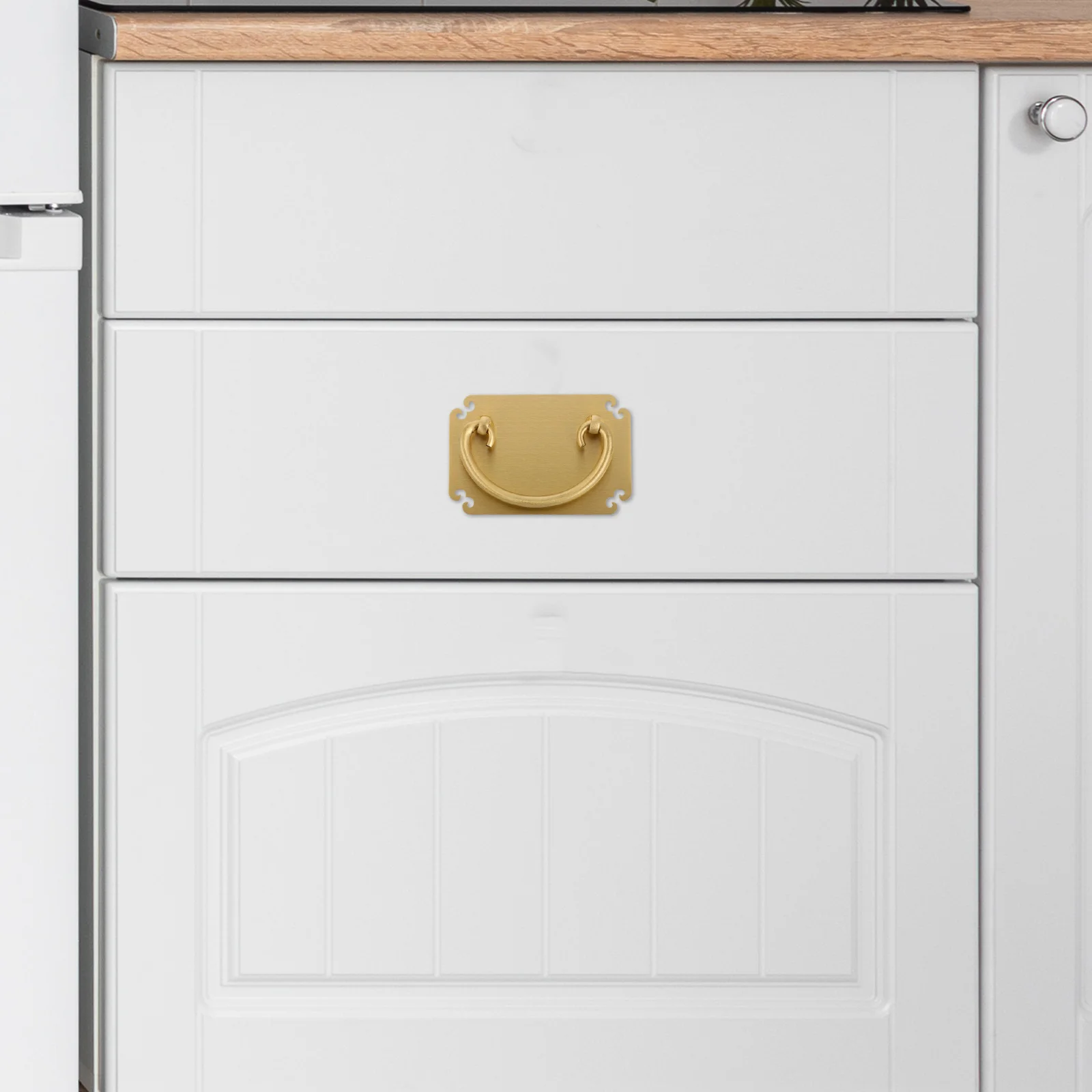

1 Set Vintage Copper Drawer Pulls Design Durable Handles For Dresser Wardrobe Cabinets Dual Hole Easy Install Decorative