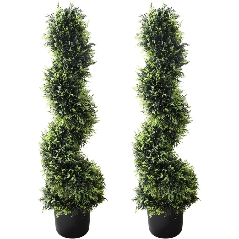 

Exquisite Spiral Topiary Trees for Elegant Front Door Decor