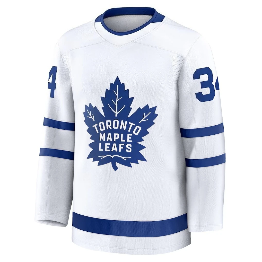 Hockey Jersey - White with Blue Accents 