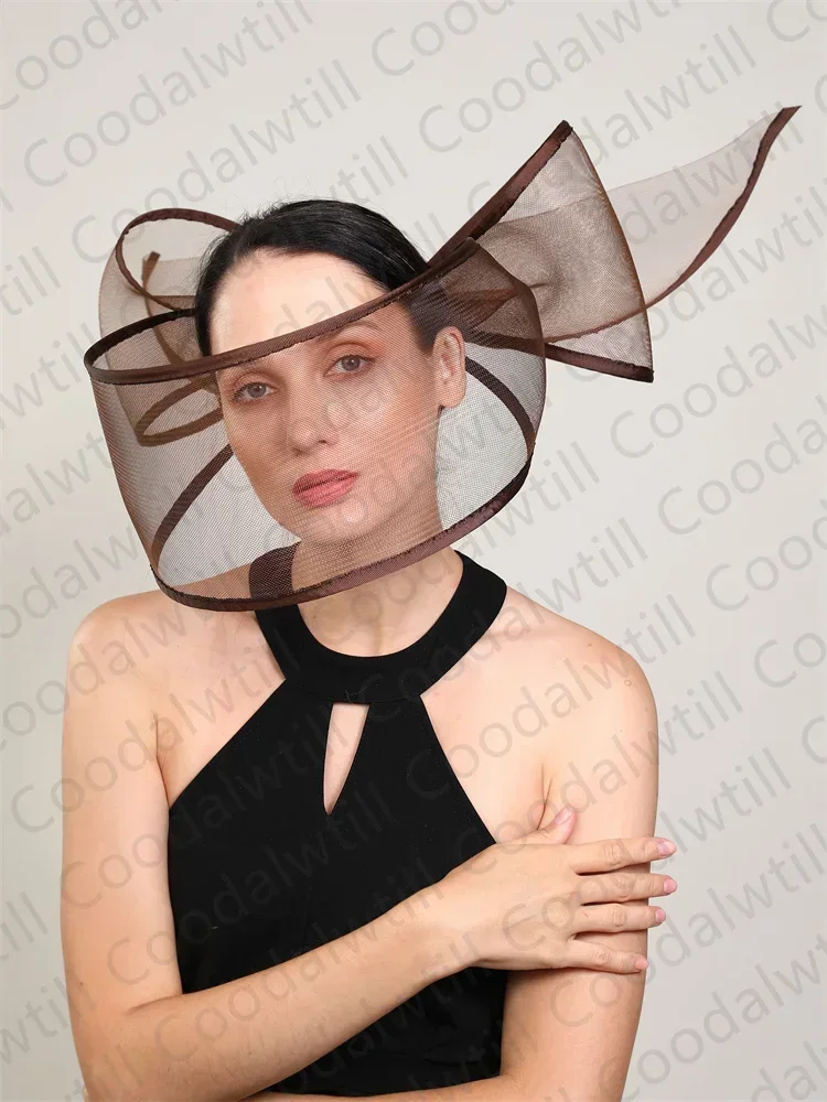 New Black Fascinator Wedding Pillbox Hat Women Elegant Fascinator Hats Hair Clip Church Ladies Party Headpiece Fashion Headwear