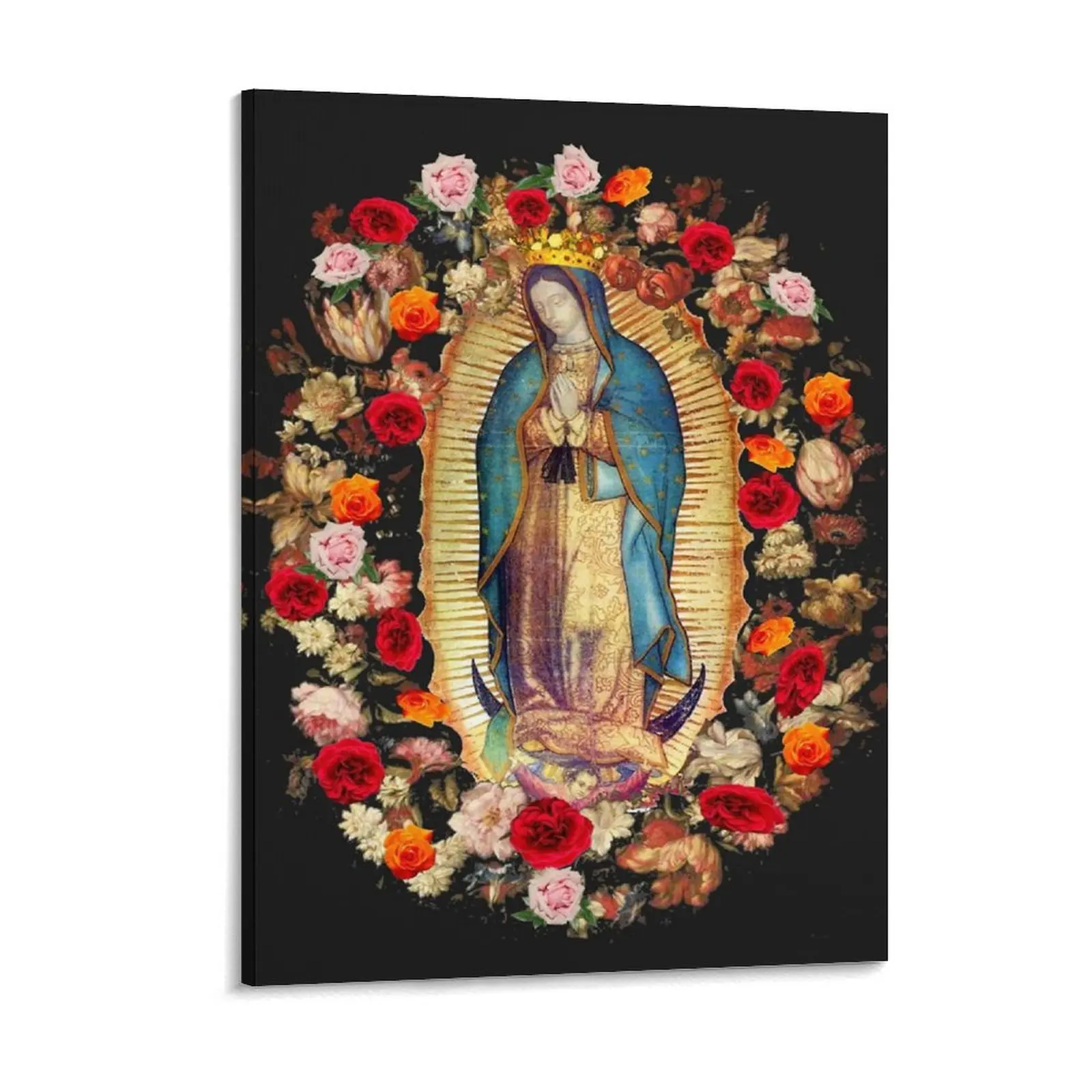 Our Lady Of Guadalupe Mexican Virgin Mary Mexico Catholic Saint Canvas Painting Cinema Garage Framed Wall Paintings