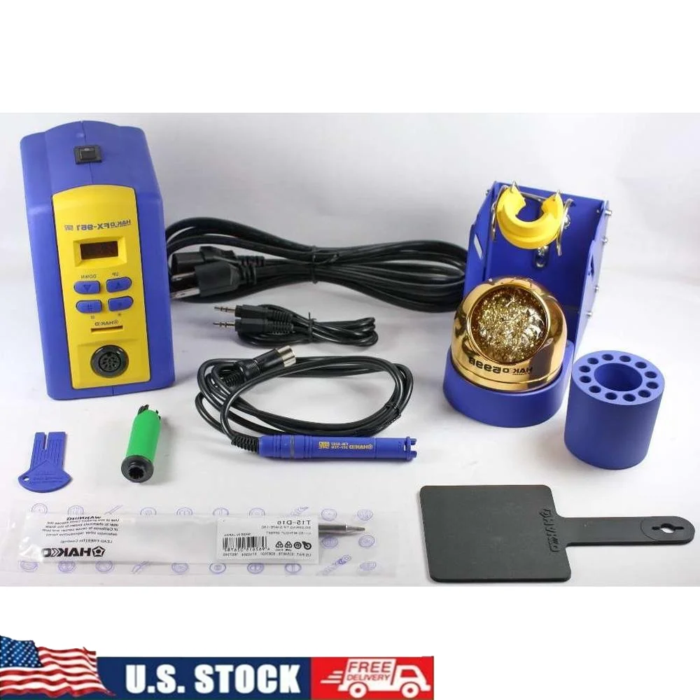 

FX951-66 Soldering Station T15-D16 Chisel Tip Digital Display 75W Auto Shutoff Low Temp Alarm Heat Recovery Sleep Mode
