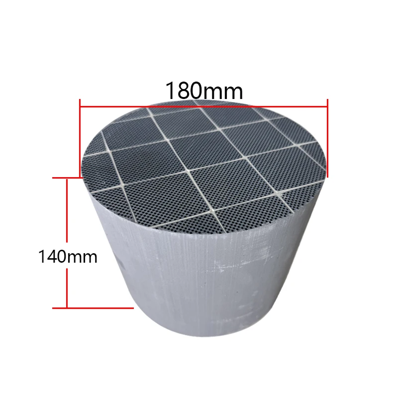 Diameter 180mm DPF Particulate Filter Silicon Carbide for Exhaust Particle Capture Remove Smoke Filter