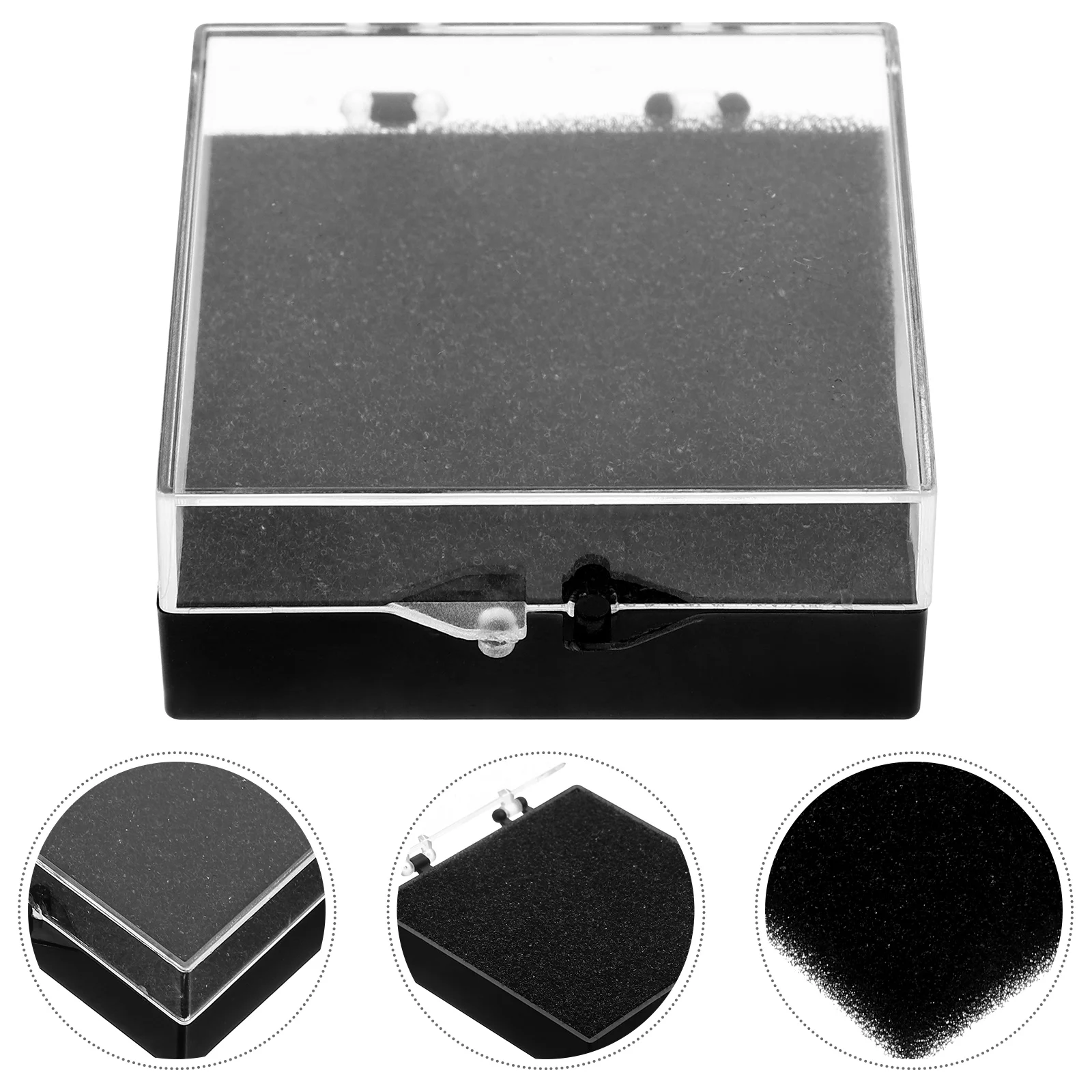 

10 Pcs 56x56x22mm Pin Badge Display Box Black Flat Sponge Storage Case for Collectibles Jewelry Samples Lapel Gifts