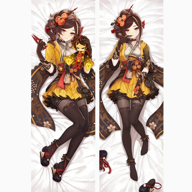 

Genshin Impact Chiori Косплей Dakimakura Костюм Обнимающее тело Наволочка Длинная 2-сторонняя HD наволочка Подарки из персиковой кожи