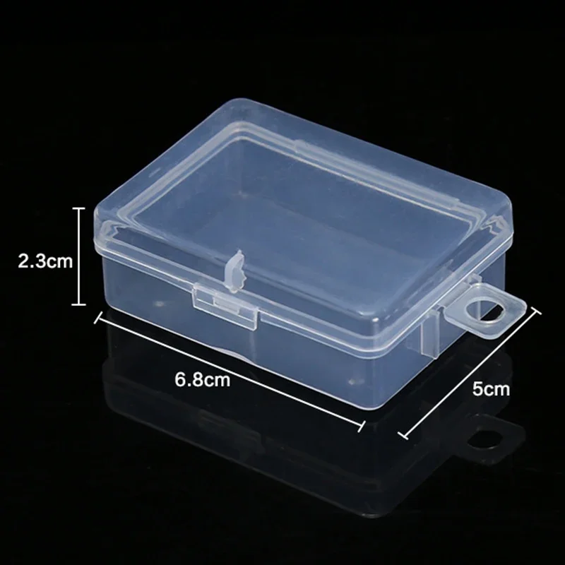Clear Lidded Plastic Storage Box Jewelry Display Box Trifles Parts Tools Screw Case Beads Container Portable Table Organizer USE