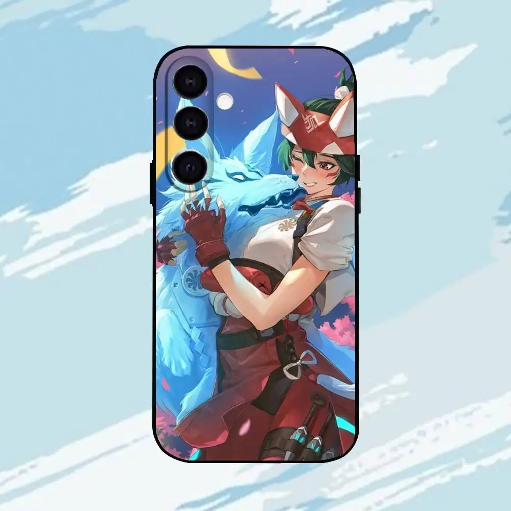 لعبة O-Overwatch حافظة هاتف شل سوداء لهاتف سامسونج جالاكسي A73، A72، A71، A70، A53، A52، A51، أخرى غلاف أسود ناعم #3