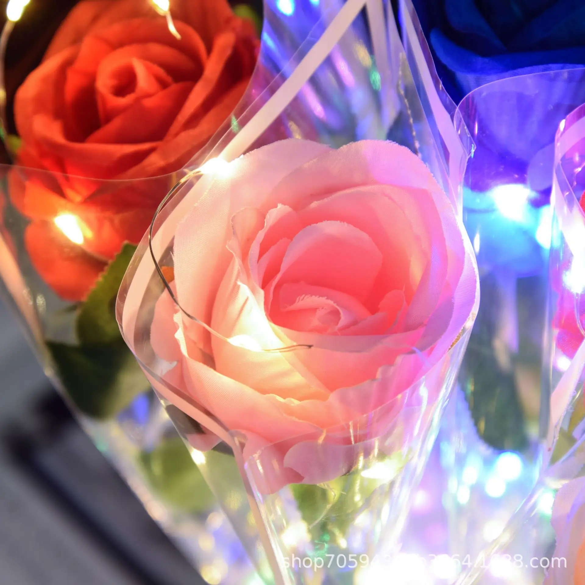 1 pz Led Light Up rose incandescenti Bouquet di fiori rossi Led Flash Handheld san valentino Glow Party decorazione di nozze