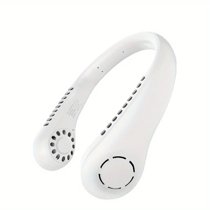 Hanging Neck Fan Convenient Small Fan Can Be Freely Adjusted Mini Small USB Charging Leafless Large Wind Hanging Neck Outdoors