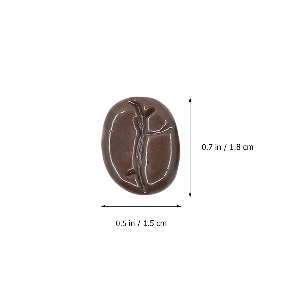 

100 Pcs Simulation Coffee Bean Resin Charms Mini DIY Adorns Phone Case Accessories Craft Supplies Decorative Items