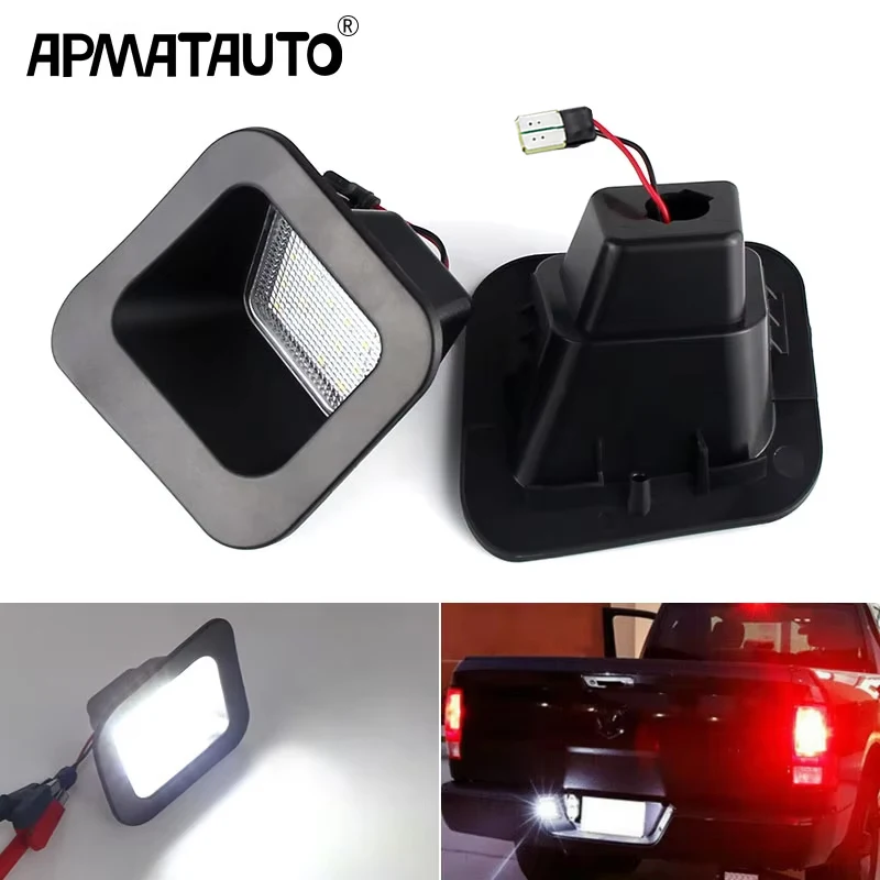 2x For 2003-2018 Dodge RAM 1500 2500 3500 White LED License Number Plate Light Lamps Assembly OEM#: 55077291AD 55078095AE