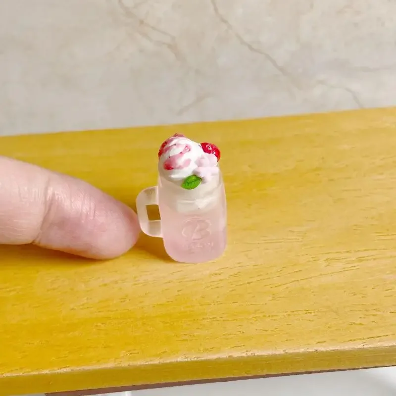 Casa de muñecas en miniatura, modelo de bebida de hielo de simulación de helado para decoración de casa de muñecas, juguetes para juego de imitación, regalo, 1 Uds.