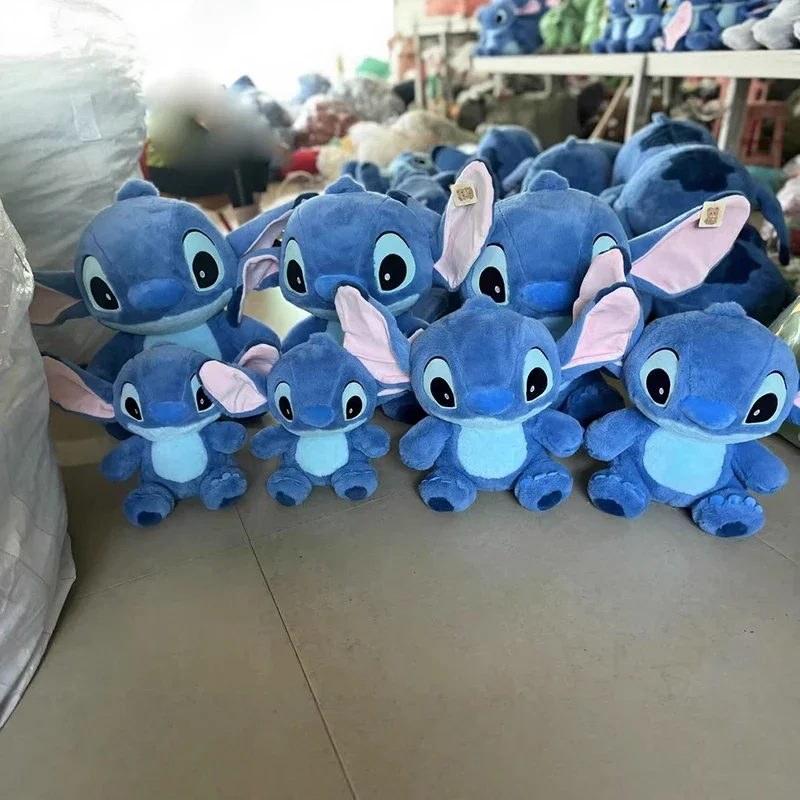 

Disney Lilo & Stitch плюшевые игрушки Kawaii розовая/синяя мягкая подушка 30-80 см Рождественский подарок для детей аниме плюшевая кукла стежка