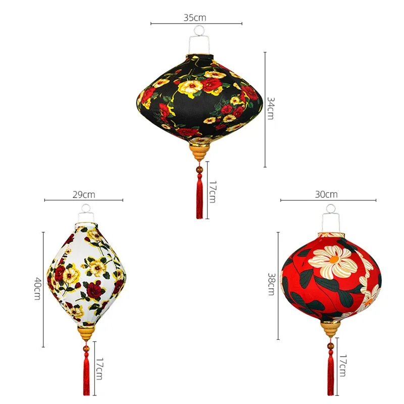 12in Japanese Style Retro Hanging Lantern Silk Lantern Restaurant Pub Traditional Festival Decoration Wedding Birthday Ornaments