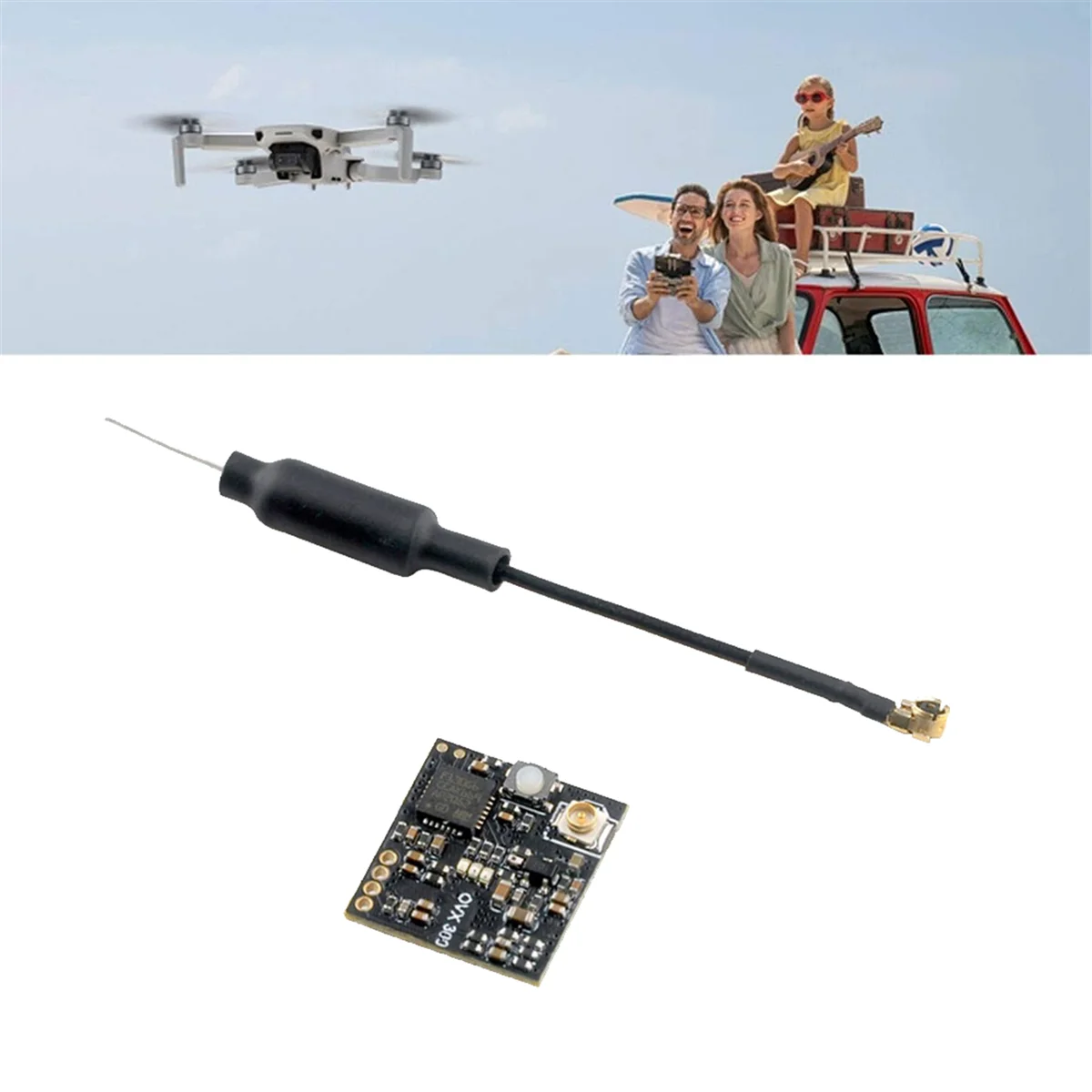 A57G-Happymodel OpenVTX OVX300 5.8G 40CH 0/RCE/25mw/100mw/300mw VTX レシーバー FPV RC ドローン ヘリコプター用