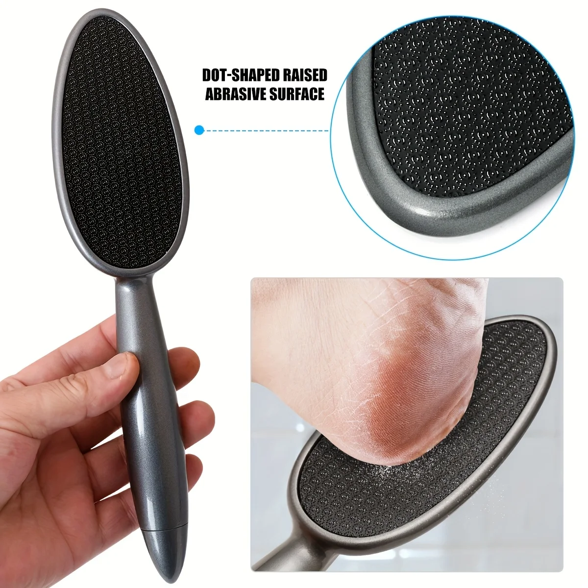 1 removedor de callos de talón, herramienta de eliminación de color Beige claro muerto, lima de pies para el cuidado diario para tacones ásperos, herramienta de cuidado de los pies Unisex