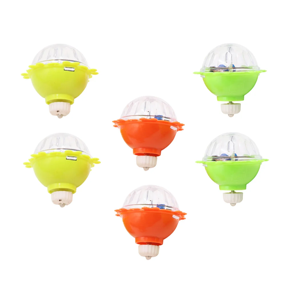 

6 Pcs Colorful Flashing Top Toy Childrens Toys Gyro Funny Plaything Light Up Abs Rotating