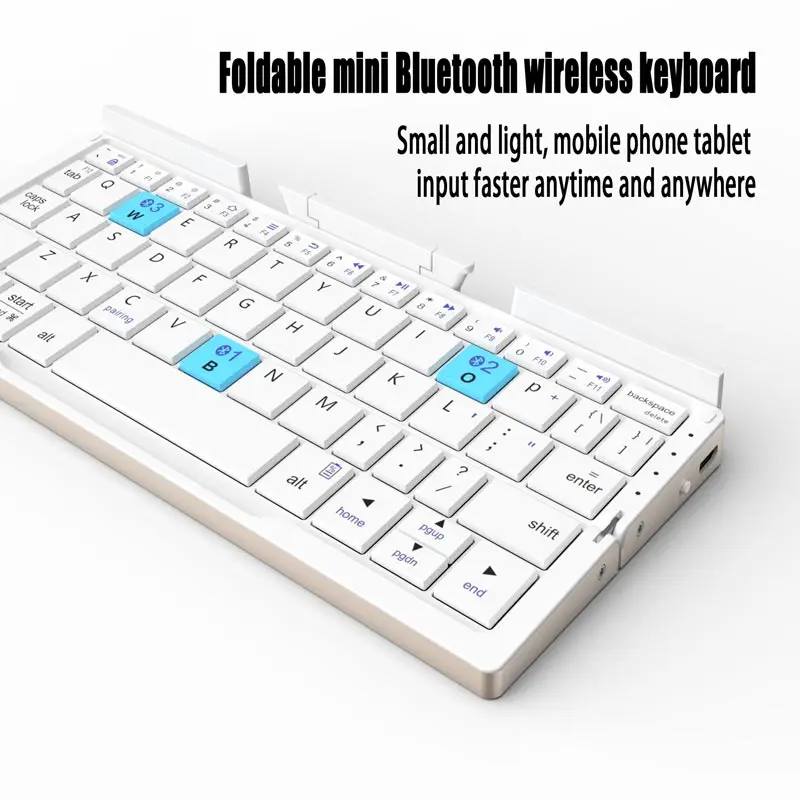 HB199 folding bluetooth keyboard wireless portable mobile phone tablet universal portable rechargeable