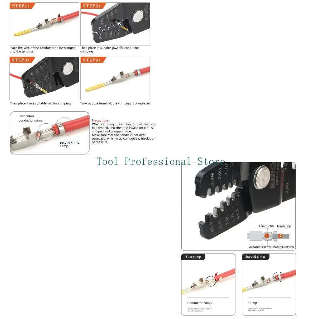 

57QF Automotive Connector Male & Female Du-pont Pin Crimping Pliers Wiring Harness