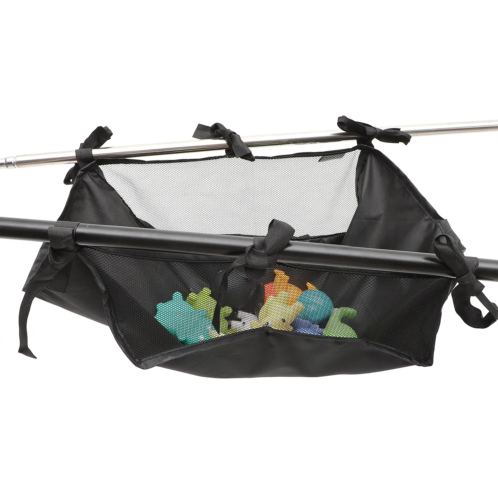 

Stroller Organizer Bag Premium Oxford Fabric Sturdy Stroller Storage Net Basket for Pushchair Pram Under Seat Shopping Trips