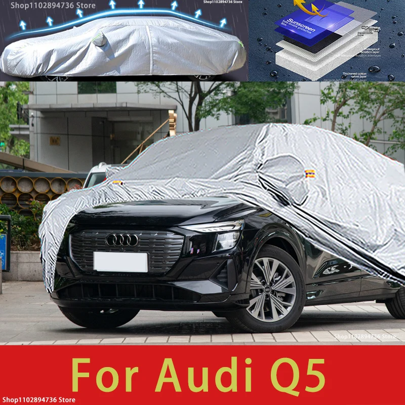 

For Audi Q5 one layer Outdoor Protection Full Car Covers Snow Cover Sunshade Waterproof Dustproof Exterior Car accessories