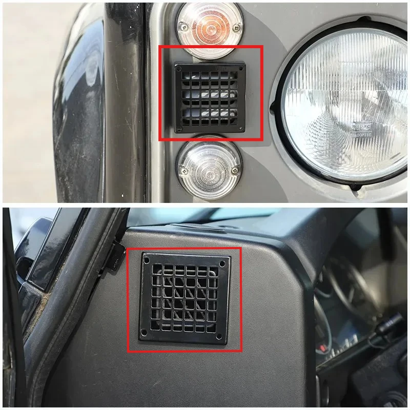 

Car Front Headlight Dashboard on Both Sides Air Outlet Cover Trim For Land Rover Defender 90 110 130 2004-2018 Car Accessories