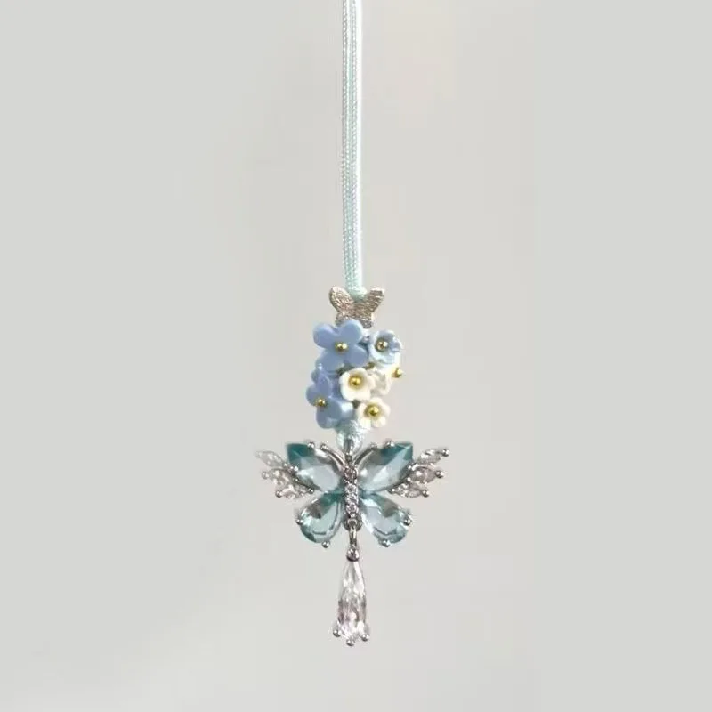 New Chinese Style Three Dimensional Butterfly Phone Chain Bag Pendant Keychain Accessory