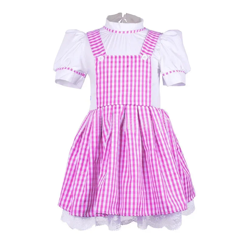 Girls Maid Wizard of OZ Dorothy Halloween Fancy Dress Up Costume Outfit Halloween Party Cosplay for Kid Children