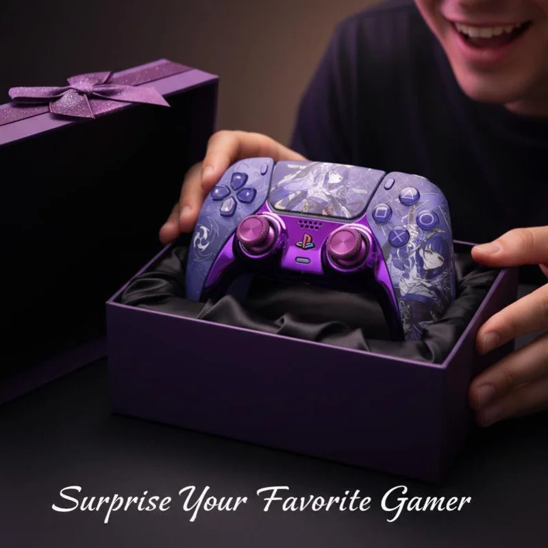 Custom PS5 Controller Shell Replacement DIY Design for DualSense with Fantasy Character Art for Gaming Accessories