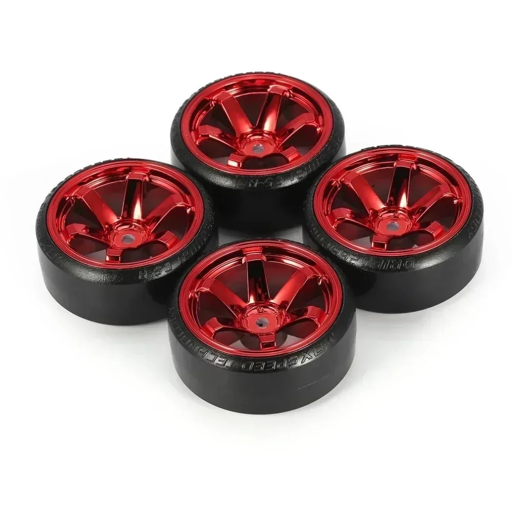 4 stuks 60mm 1/10 bandenwielset harde kunststof velgen voor RC auto Drift 3Racing HSP Tamiya DS5 Wltoys USUKANI Kyosho MST Yokomo