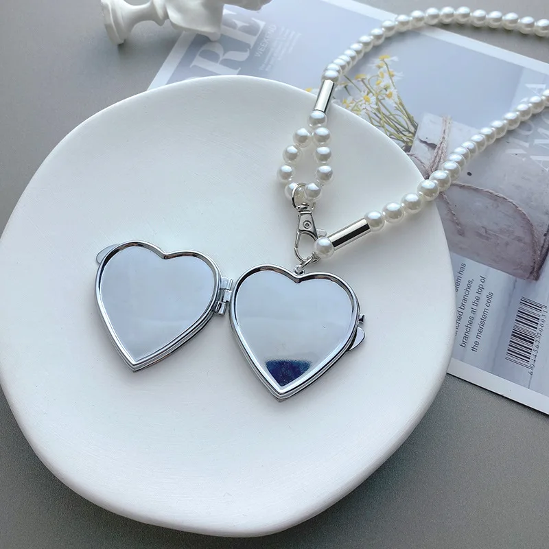 Colgante de corazón con cadena de perlas para mujer, accesorios decorativos de diseñador, falda de lujo para mujer