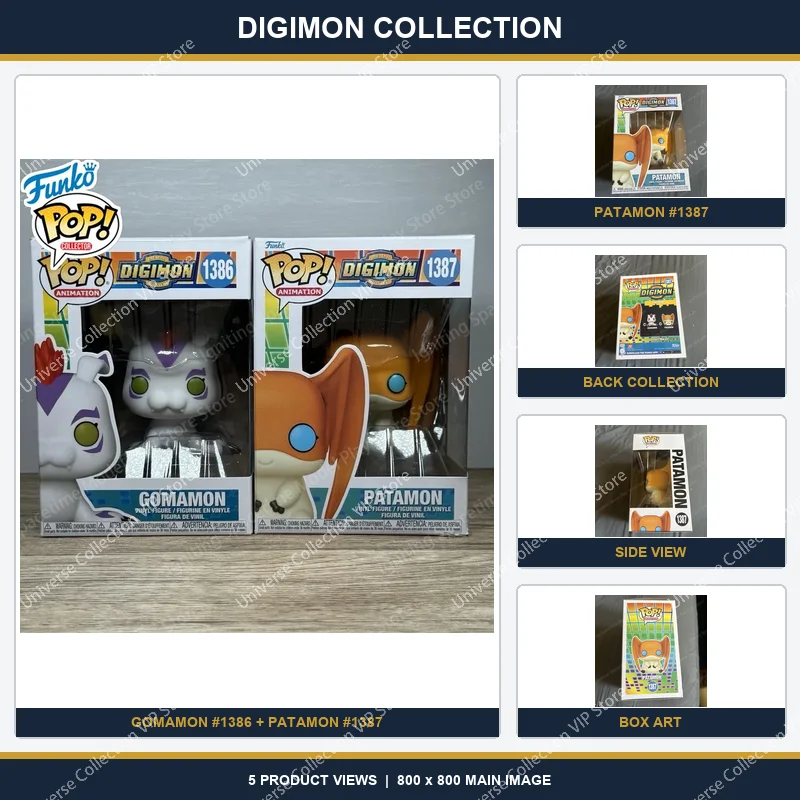 Funko POP Digimon Patamon Digital Monster Collectible Character Figure for Anime Collection Desktop Display Cartoon Model
