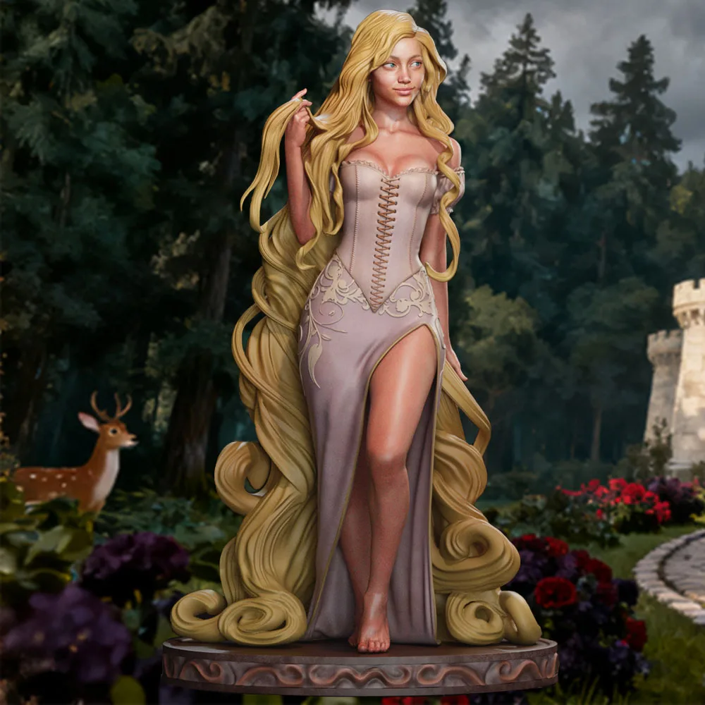 

1:18 High-Detail Liora Moonhair Figure | 3D Resin Miniature | Unpainted Fantasy Princess Style Model Kit (A1047)