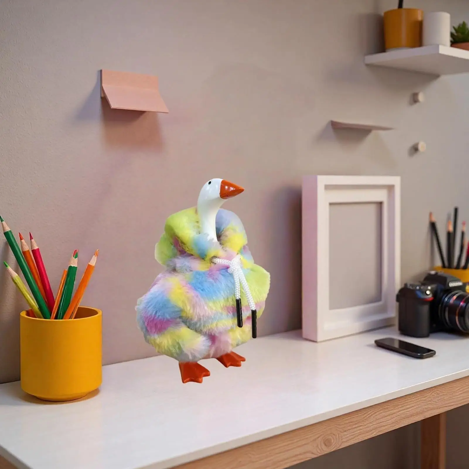 Desk Duck Clothes Halloween Table Duck Outfit Colorful Shirt 7Inch Clothing For Home Halloween Indoor Christmas Table Fall