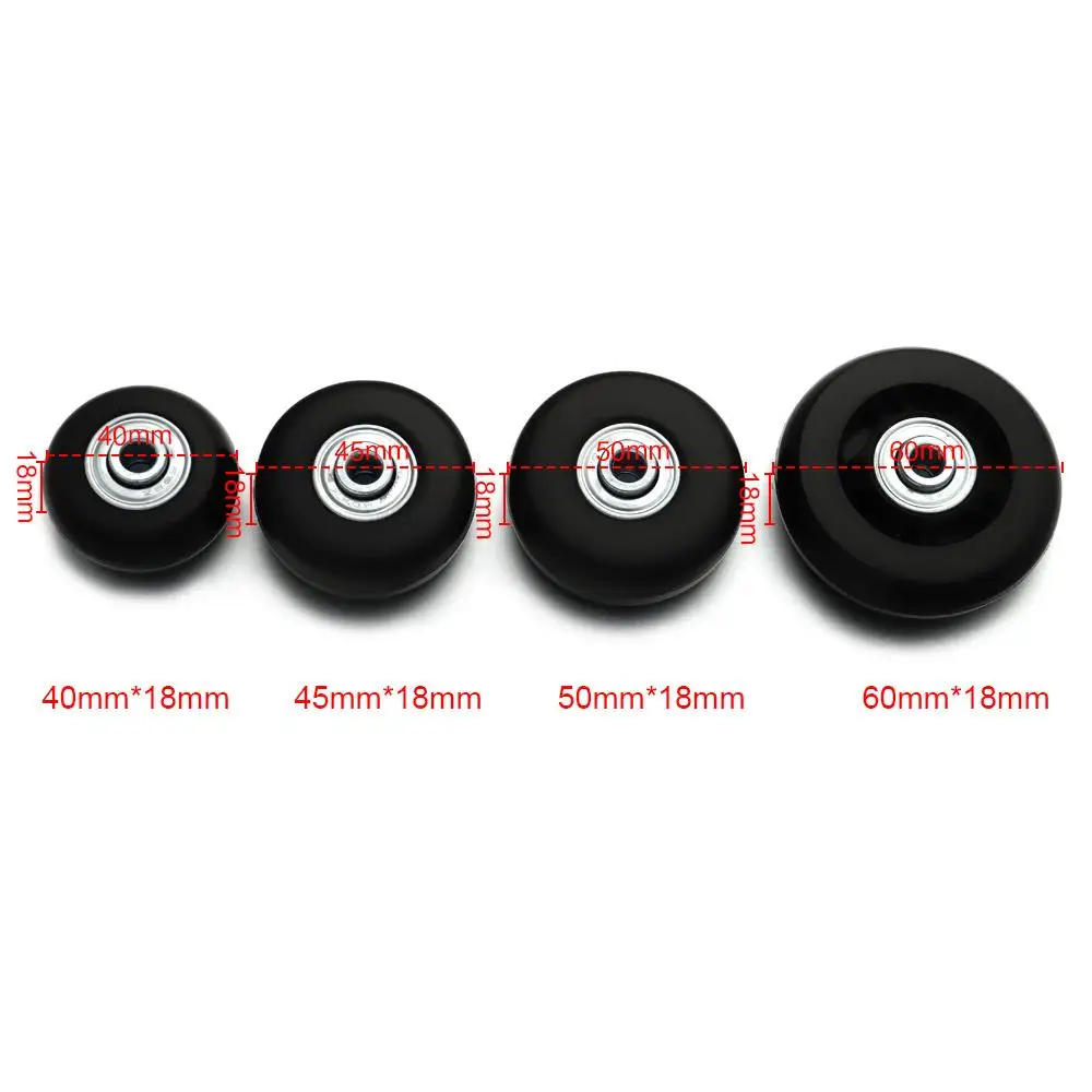 2/4x استبدال حقيبة سفر الأمتعة عجلات المحاور طقم تصليح Dia.40mm/50mm/60mm
