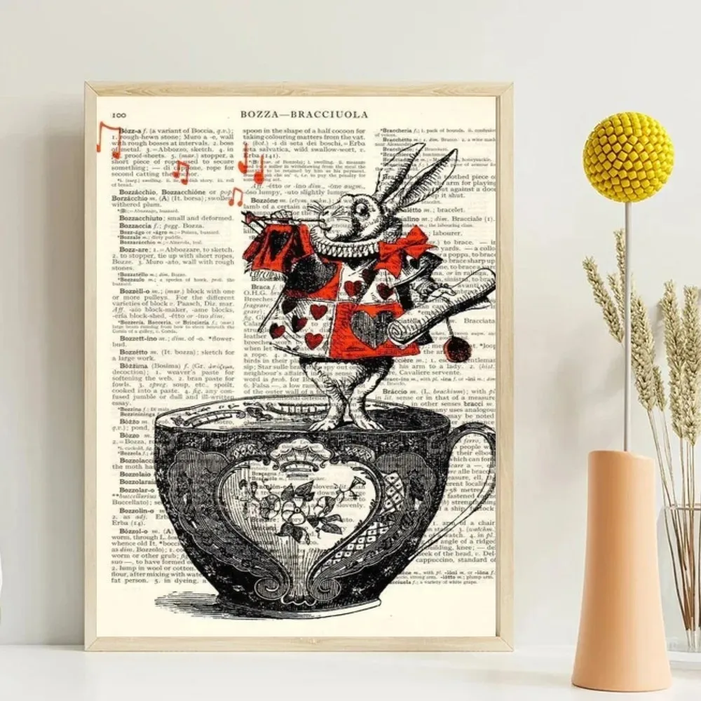 Alice in Wonderland Poster Paper Print Home Bedroom Entrance Bar Cafe Art Painting Decoration