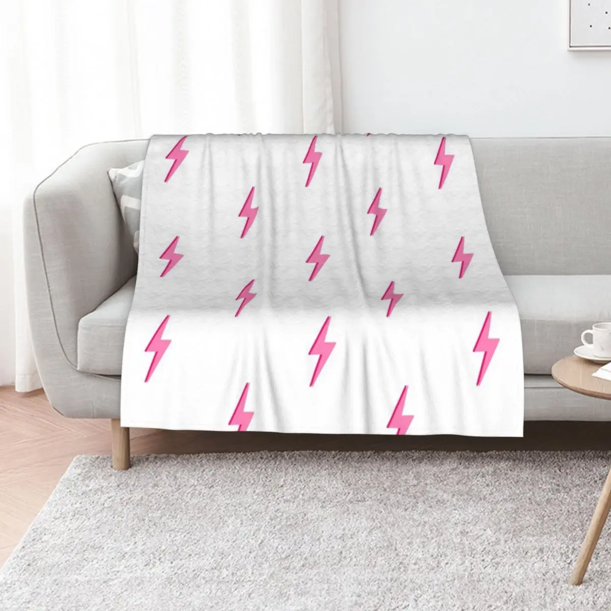 Pink Lightning Bolt Throw Blanket valentine gift ideas Tourist Thin Picnic Summer Beddings Blankets For Bed Blankets