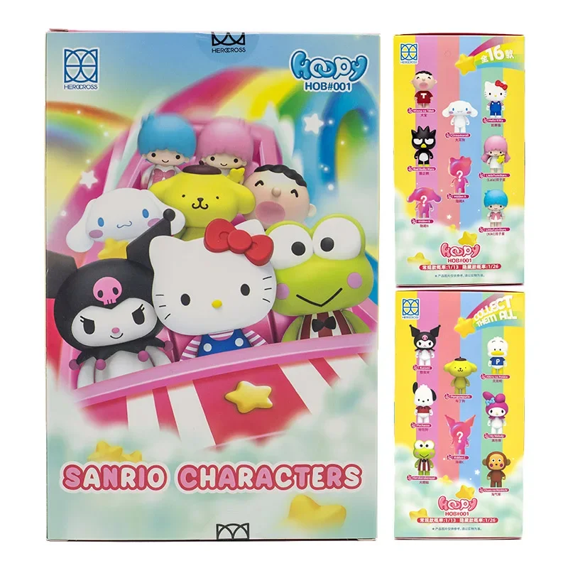 Personaggi Sanrio Hello Kitty Kuromi Cinnamoroll bambole grandi giocattolo Little Twin Stars Monkichi Pekkle Figure Collection Blind Box