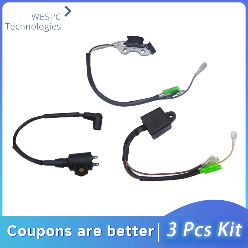 

3 Pcs Kit ET950 ET650 IE45 TG950 With Magneto Ignition Coil Ignitor Compatible With TIGER Generator 450W 650W 800W 950W 1000W