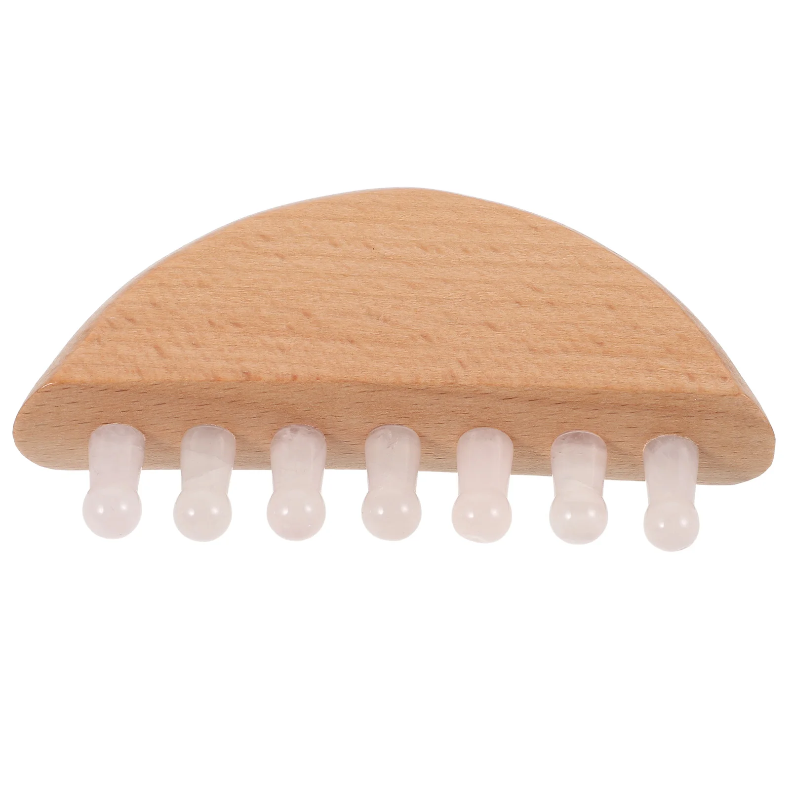 

Rose Quartz Massage Comb Scalp Massager Mini Wood Detangler Pocket Size Portable Hair Tool For Women Straight Curly Long Short