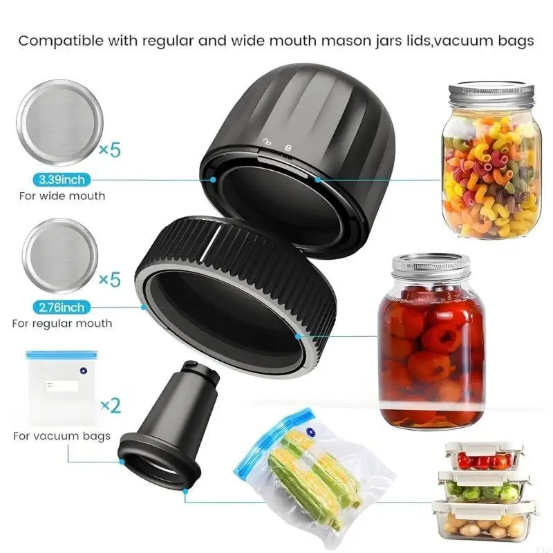 F92F電気メイソンジャーバキュームシーラーセット電気真空シーリングマシンセット