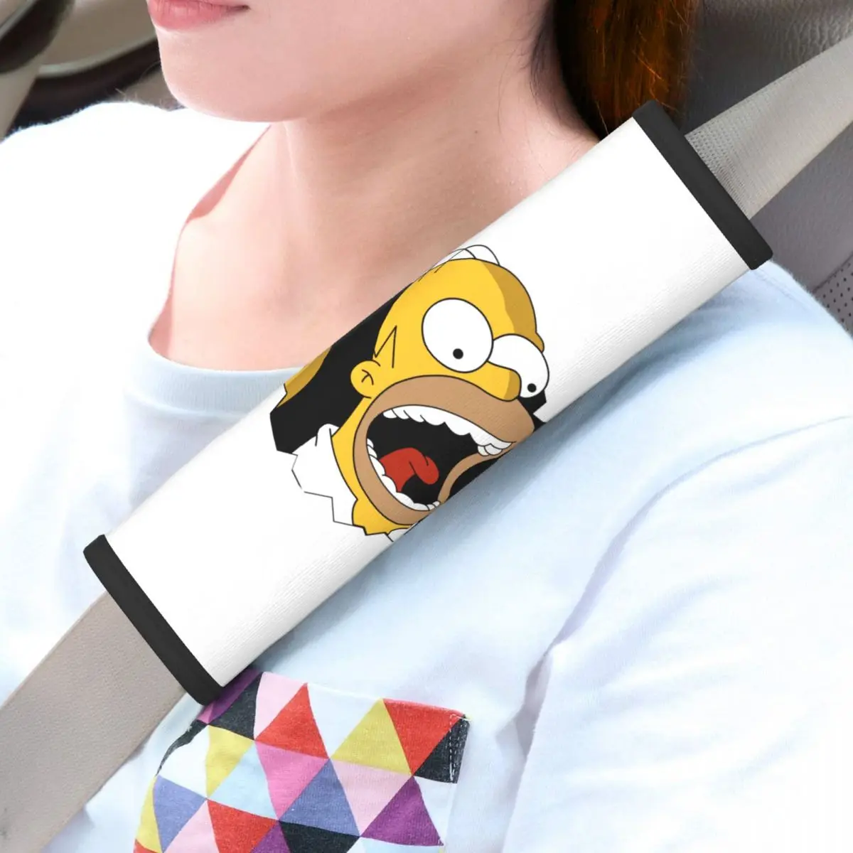 

Simpsons Cartoon Car Seat Straps Shoulder Pads Comfort Seat Belt Covers for Car Truck